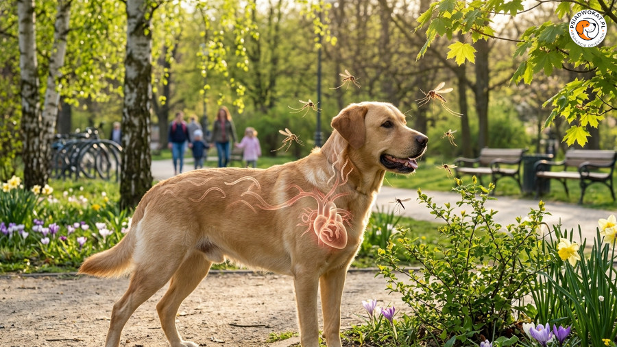 Dirofilaria u psa — nicień sercowy i podskórny przed sezonem komarów