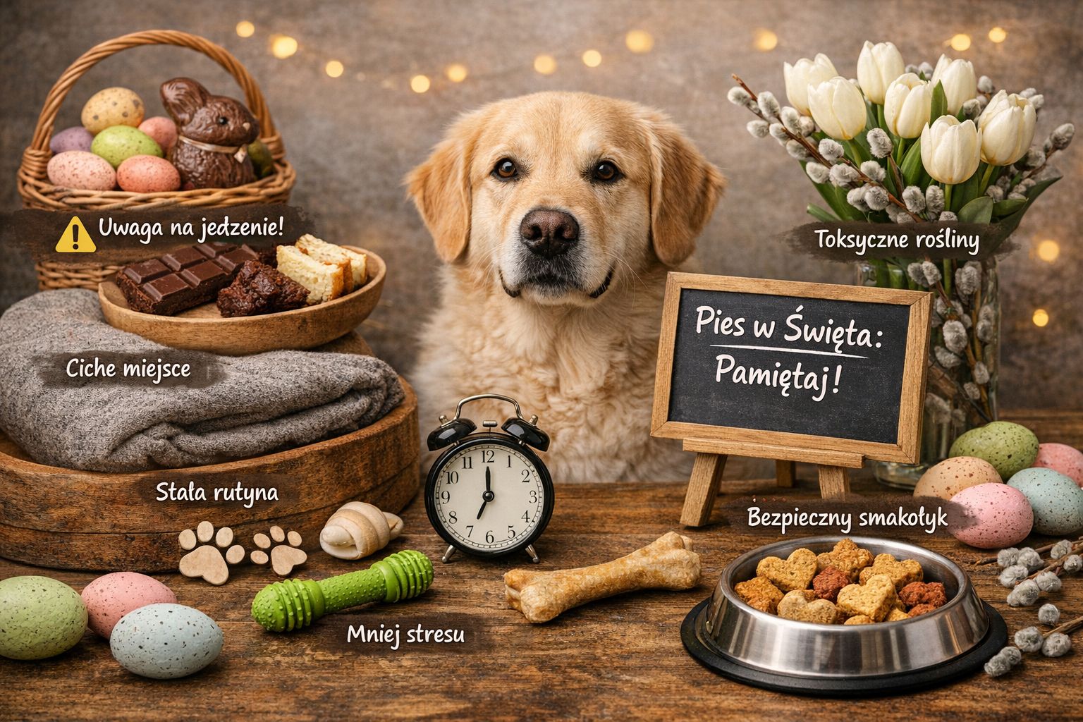 🐣🐶 Wielkanoc z psem – 6 zasad, które zapewnią mu spokojne święta